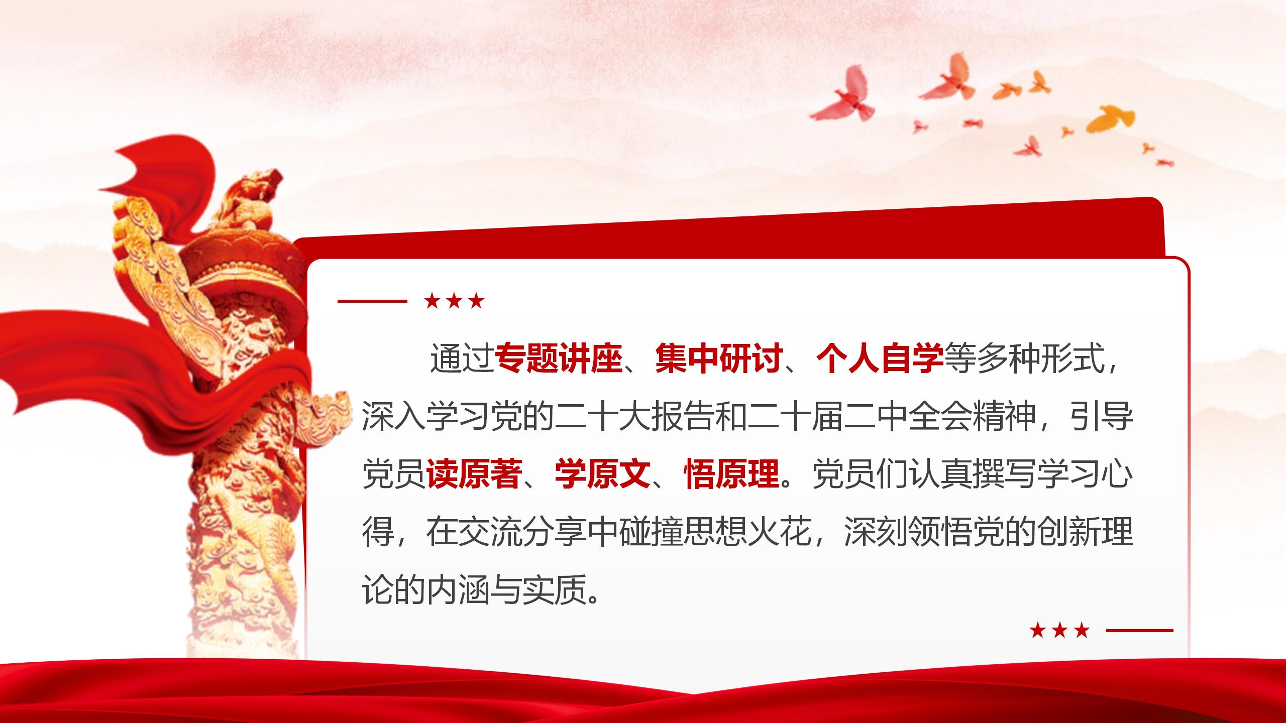 创最佳党日活动(机械教师党支部)(红模板)_04